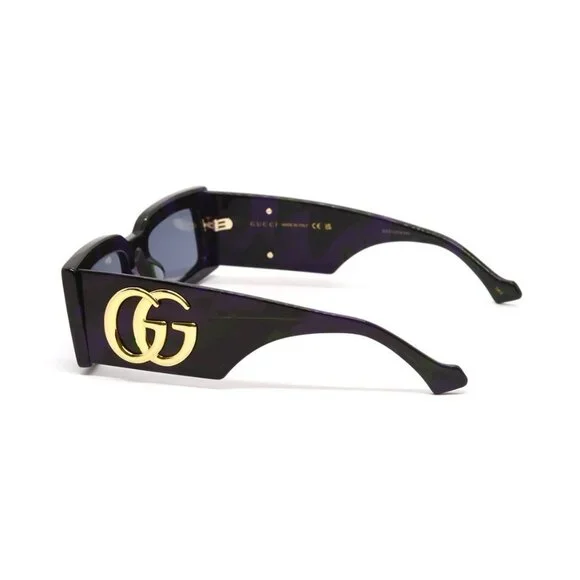 NEW GG1425S 003 GUCCI HAVANA PURPLE AND GREEN SUNGLASSES GUCCI SQUARE EYEWEAR